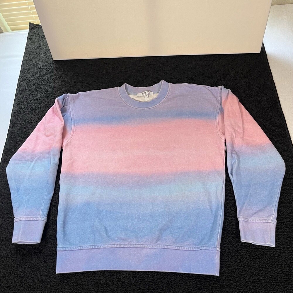 Derek Lam 10 Crosby Sweatshirt Womens Watercolor Long Sleeve Pullover Crew Neck